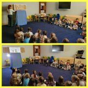 ilustracja do wpisu 
Zajęcia koleżeńskie „Brzoskwinek” i „Poziomek”